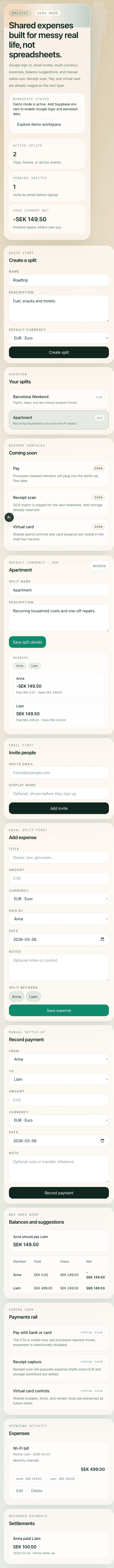 Förhandsvisning av en aktiv split i Visplittar
